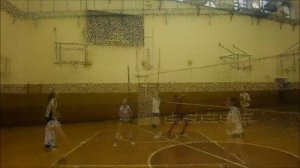 Волейбол. Упражнения в тройках и четвёрках. Часть 2