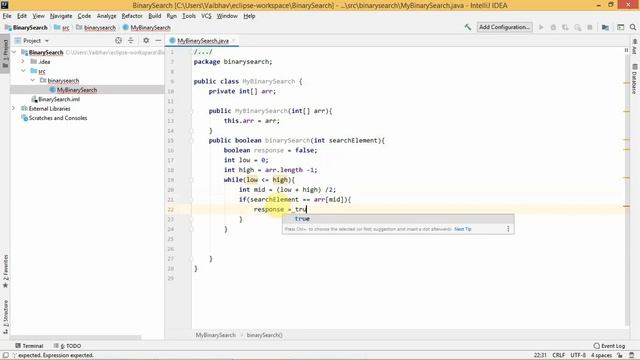 Binary Search Implementation Non-Recursive Java смотреть онлайн