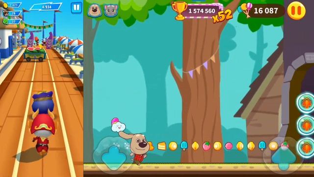 Talking Tom Hero Dash & Talking Tom Candy Run - Dragon Hank vs Ben | Android iOS Game смотреть онлайн