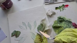 Розы в технике скульптурная живопись из декоративной штукатурки