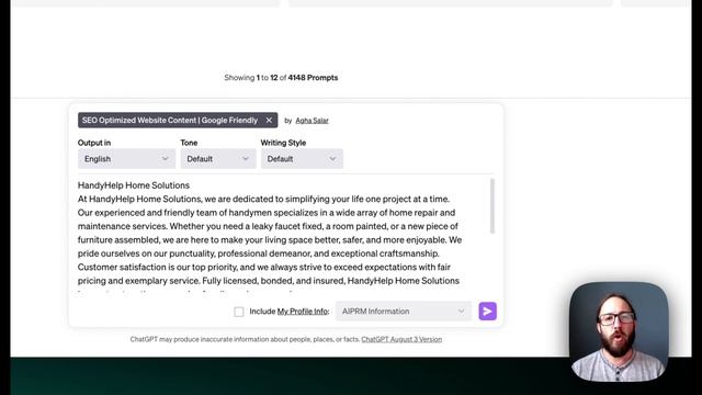 How Home Service Professionals Can Use ChatGPT and AIPRM for Marketing смотреть онлайн