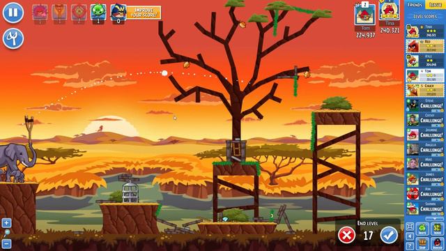Angry Birds Friends on Facebook Elephant Day Tournament Level 5 No Power Ups 3 Stars August 7 2017 смотреть онлайн