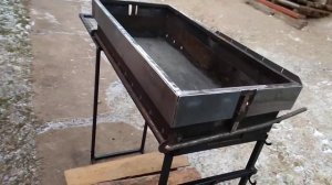 Необычный,интересный мангал с регулировкой высоты,своими руками.