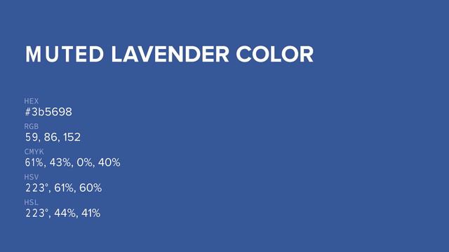 Muted Lavender color #3b5698 hex color - Blue color - Warm color 3b5698 смотреть онлайн