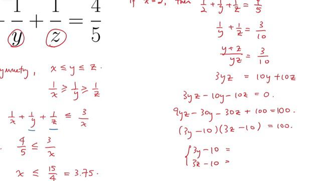 1/x + 1/y + 1/z = 4/5 | IMO Longlist 1985 смотреть онлайн