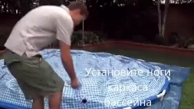 Бассейн каркасный INTEX. Для летнего отдыха. смотреть онлайн