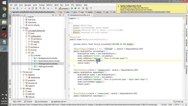 ESpark Adarsh Spring Security Web Mvc Rest Token Authentication Annotation Example смотреть онлайн