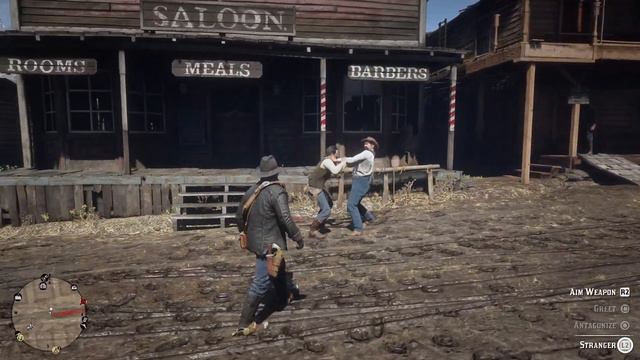 Red Dead Redemption 2 - NPC bar Fight смотреть онлайн