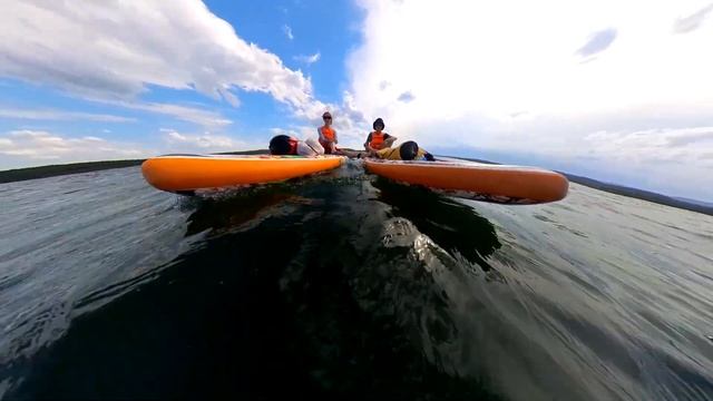 Sup-прогулка по озеру Большой Кисегач. Челябинская область. Insta360 One X3 смотреть онлайн