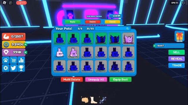 Забрал самых крутых воид петов в Lifting Heroes