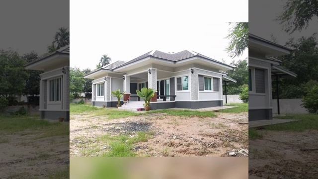 Идеи фасада одноэтажного дома.Ideas for the facade of a one-story house смотреть онлайн