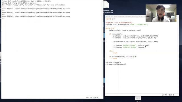 OpenCV with Python! Ep7 Laplacian Filter! смотреть онлайн