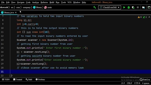 Java Program to Add two Binary Numbers смотреть онлайн