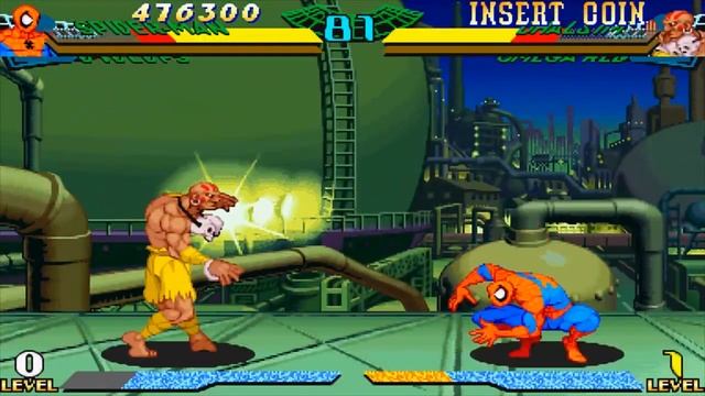 Marvel Super Heroes VS Street Fighter - Spider-Man/Cyclops - Expert Difficulty Playthrough смотреть онлайн