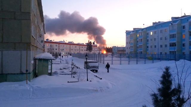 Пажар в посёлке