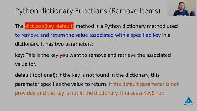 P117 - Python Dictionary Functions (Part-2) [తెలుగు] смотреть онлайн