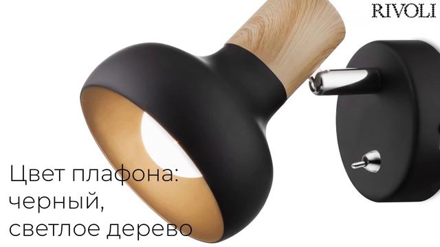 Светильник настенно-потолочный спот Rivoli Lorrany 7053-701 1 х Е14 40 Вт поворотный с выключателем смотреть онлайн