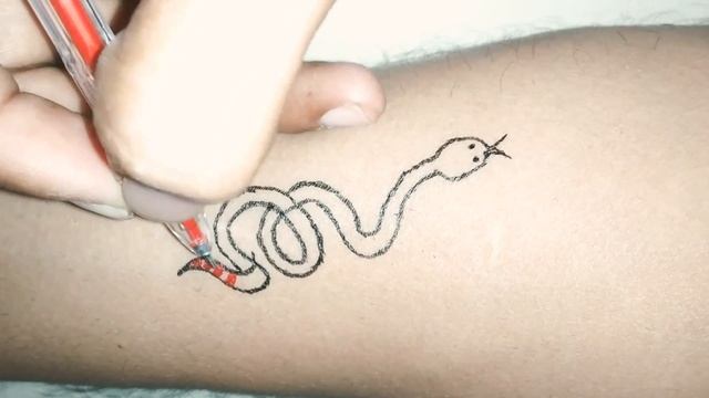 How to make Cobra Snake Tattoo Design || on hand || pratus design artist [TATTOO] смотреть онлайн