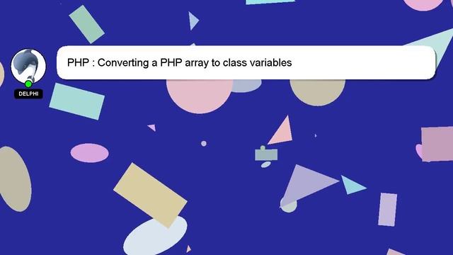 PHP : Converting a PHP array to class variables смотреть онлайн