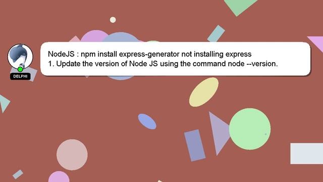NodeJS : npm install express-generator not installing express смотреть онлайн