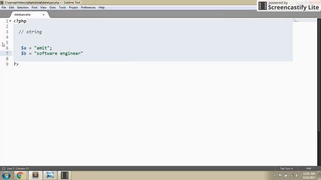 php tutorial for beginners in hindi 2017-18 data types смотреть онлайн