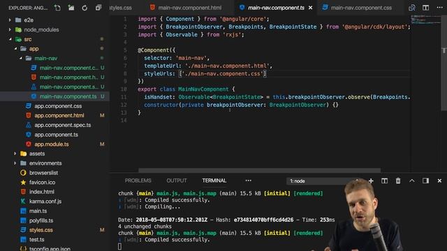 Angular Material Responsive Navigation Tutorial смотреть онлайн
