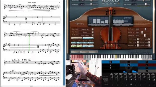 SWAM Violin controlled with Dorico and a Leap Motion — Danse Macabre
