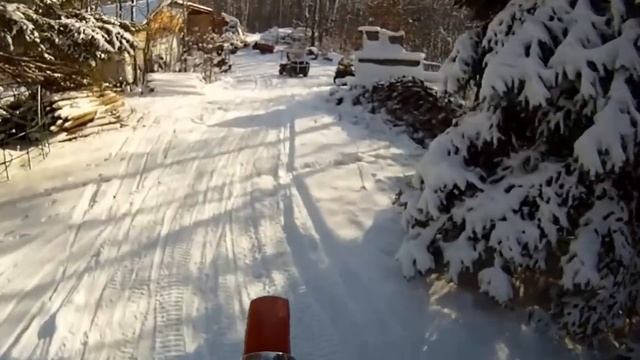 Honda XL 250 Snow Biking. смотреть онлайн
