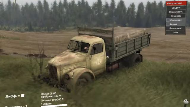 Газ-51 для Spintires 1.3.6 смотреть онлайн