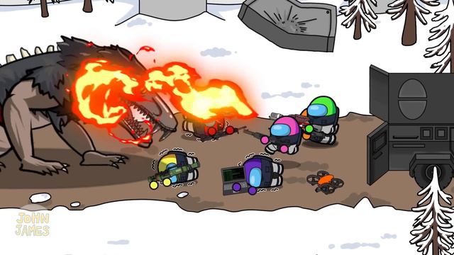 SCP-682 Vs SCP-076 [SCP - Containment Breach 0 EP.2] | Among Us Animation