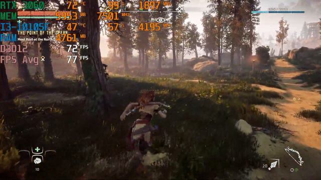Horizon Zero Dawn : I3-10105F + RTX 3060 NB DUO HLR 12GB (Ultra Graphics 1080p) смотреть онлайн
