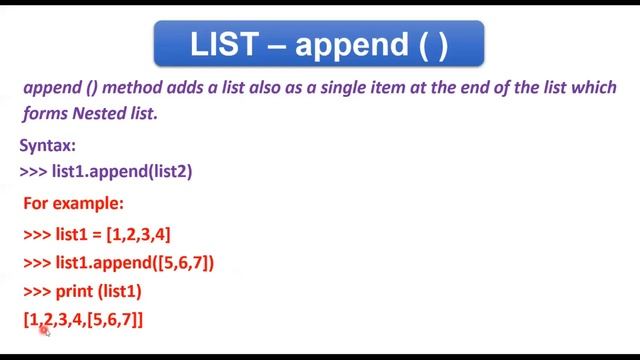 append () List Method in Python || List (Part-8) || Python Tutorials-Class 11 & 12CS смотреть онлайн