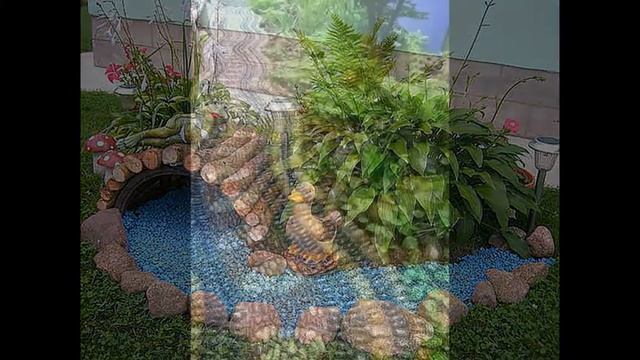 Декор двора при помощи камушков.Фото идеи для творчества смотреть онлайн