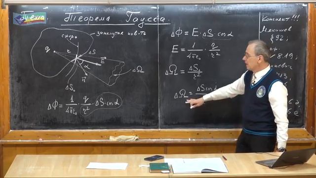 Урок 223. Теорема Гаусса смотреть онлайн
