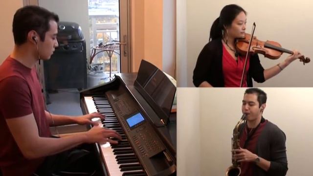 Beautiful - Carly Rae Jepsen (cover on violin, piano, sax) смотреть онлайн