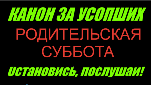 11 ИЮНЯ ТРОИЦКАЯ  РОДИТЕЛЬСКАЯ  СУББОТА КАНОН ЗА УСОПШИХХ.mp4