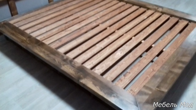 Кровать из массива кедра. смотреть онлайн