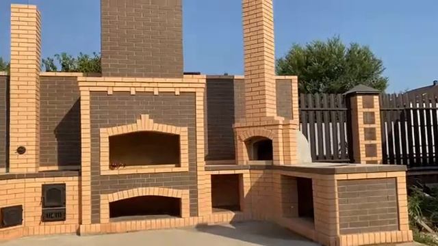 Барбекю зона, мангал из кирпича, тандыр, плита под казан, помпейская печь, рабочая зона. Краснодар смотреть онлайн
