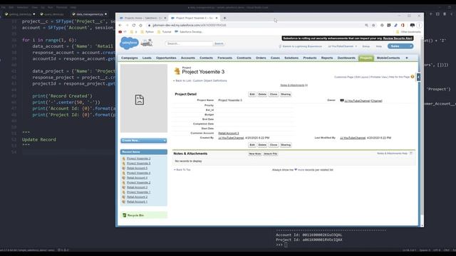 Salesforce API in Python | Create, Update, Delete, Upsert Records смотреть онлайн