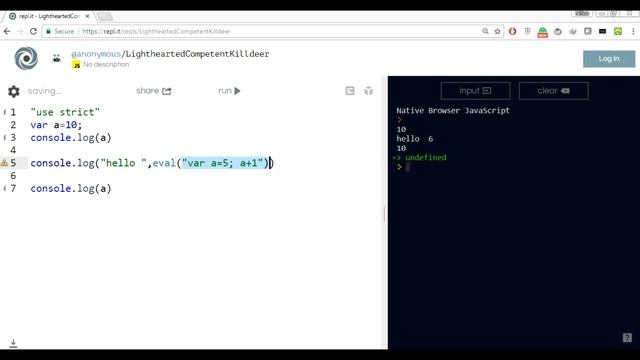 Use Strict in Javascript смотреть онлайн