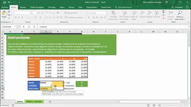 Curso de Excel de Básico a Avanzado- 13/14 -Índice y Coincidir смотреть онлайн