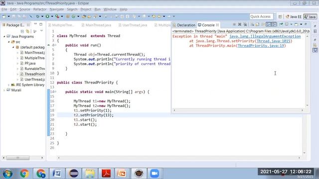 Priorities of Threads in Java смотреть онлайн