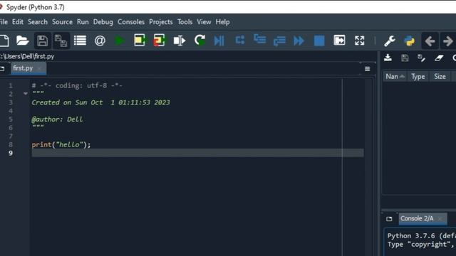 Writing your first program in Python using Spyder IDE and CMD смотреть онлайн