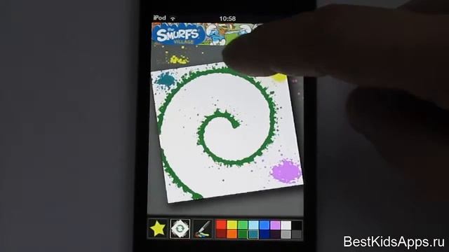 SpinArt - приложение развивающее воображение ребенка (iPhone) смотреть онлайн
