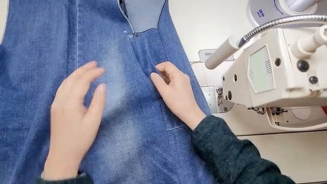 DIY Upcycling Jeans/청바지 리폼/원피스/Apron/청치마/Denim Dress/Reform Old Clothes/앞치마/멜빵/옷만들기/skirt/Refashion смотреть онлайн