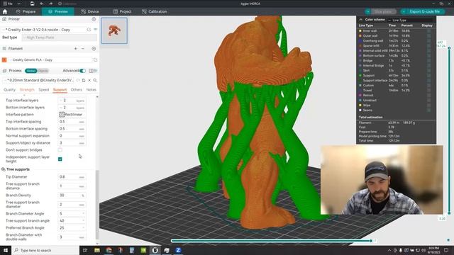 NEW Organic Tree Supports In Orca Slicer 1.7.0