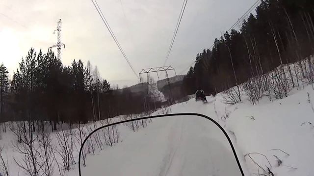 Снегоходы YAMAHA VK540 и Arctic cat Bearcat сезон 2016-2017 .Ильменский заповедник.Уральские горы. смотреть онлайн