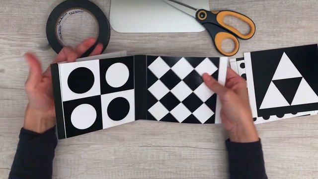 DIY Black and White Accordion Style Contrast Cards смотреть онлайн