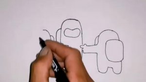 Как нарисовать Амонг АС игры . How to draw Among Us Game Character Logic 2.