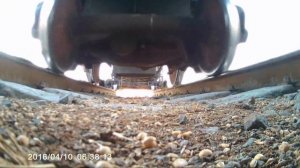 Loram rail grinder under train view!!!